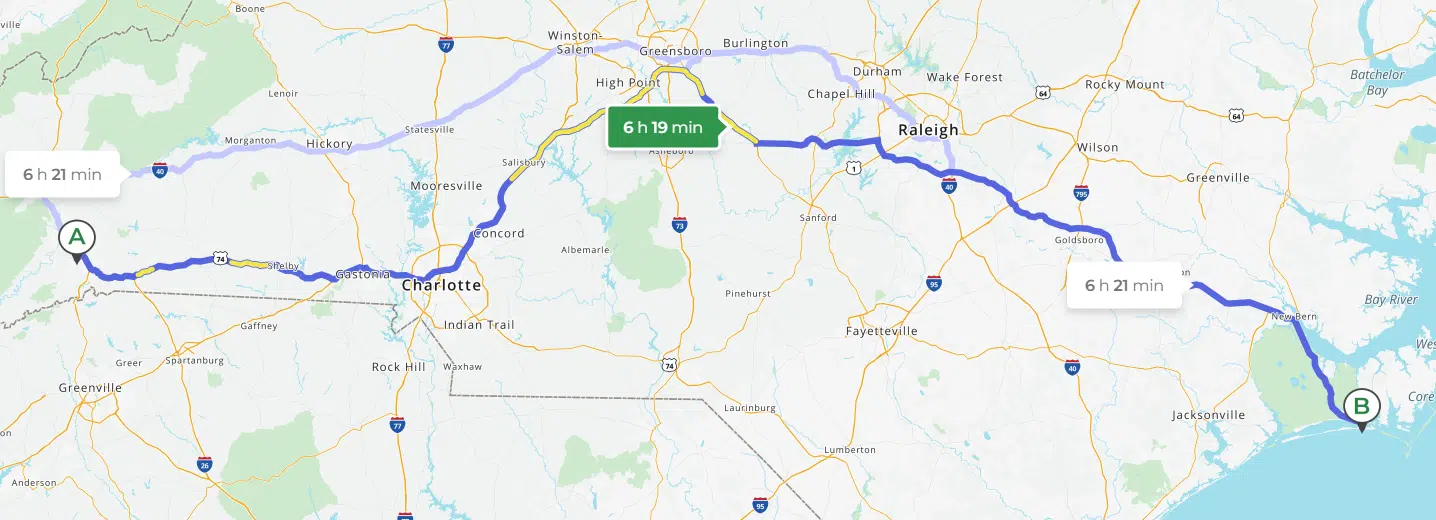 Map to Atlantic Beach